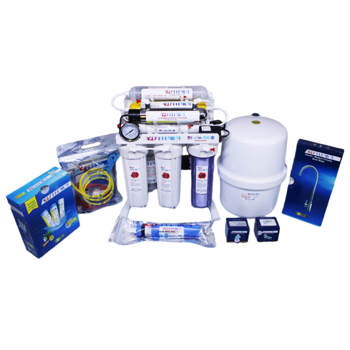 waterpurifier aqua premium model A9OABU12-ML-TL4 پکیج تصفیه آب خانگی با 9 فیلتر و 12 مرحله تصفیه آب همراه با مخزن ذخیره